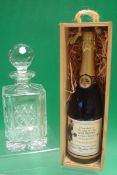Wolverhampton Wanderers Presentation Decanter - heavy Crystal decanter have Wolves Logo to front