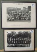 2 x 1963 Cardiff Rugby Team Photographs â€“ both black and white, both mf&g, 1 x 37 x 27cm and 1 x