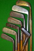 8x Assorted putters including a good Tom Auchterlonie prism, a Harry Gower 7" long hosel straight
