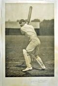 Rare Francis Stanley Jackson signed cricket photogravure by the photographer George W. Beldam,