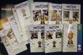Quantity of 1999 Rugby World Cup Programmes â€“ featuring the Final, 2 x Semi-Final, 2 x Quarter