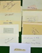 Interesting Collection of c.1930/80s Tennis Signatures â€“ to include ladies such as A Marble, F