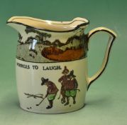 A fine Royal Doulton golfing series ware small Westcott jug- decorated with Crombie style golfers