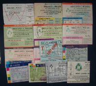 Collection of 1970s Onward Ireland v Wales Rugby Match Tickets â€“ all played at Lansdowne Road