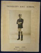 Twynyrodyn Boys` School Photograph of Harry Lewis â€“ Welsh International dated 1924-25, mounted