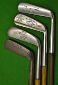 4x various blade putters to incl Gibson of Kinghorn dot face Gruvsol "Gleneagles" blade putter