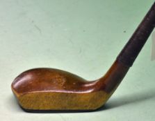 Gibson Kinghorn dark stained persimmon late scare neck putter c. 1900 c/w original full length