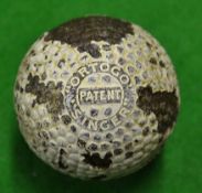 Rare Ortogo Singer Pat bramble pattern golf ball c. 1904 - guttie percha covering containing a small