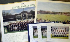 4 x Various Cricket team photographs â€“ to include 1985 England, 1985 Australian Tour Party x 2,