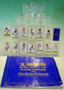 1995 Rugby World Cup set of 5 Famous Grouse Commemorative Whisky Tumblers â€“ each engraved with all