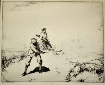 Barclay, John Rankine (RA) (1884-1962) â€“ "SAND" original pen and ink golf etching signed in pencil