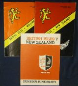 2 x 1971 British Lions Tour to New Zealand Rugby Programmes â€“ to include first test on 26/06/71 at