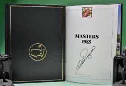 Masters Annual 1985 signed by the winner Bernard Langerâ€“ 1st ed original green and leather gilt