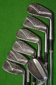 Set of 7x matching Tom Morris back weighted irons â€“ from 3 iron to 8 iron and a Tom Morris Sand