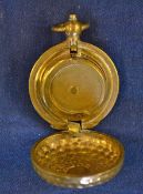 1920s brass sovereign case â€“ with golf ball dimple pattern casing c/w suspension ring â€“ in