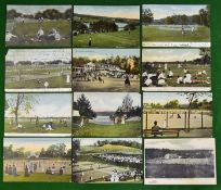 12x Early American/Canadian Tennis Club/action postcards c1900 â€“ to incl mostly colour bar two,