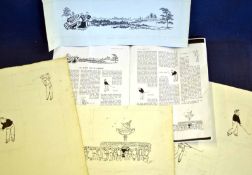 1949 Ryder Cup Match At Ganton â€“ original ink artwork for Punch Publication dated 29th September