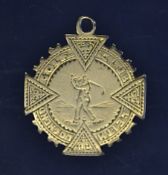 Scarce and Early Leith Lochend Golf Club 9ct gold medal c. late 1890s â€“ the obverse engraved
