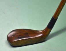 Long nose stamped Special persimmon socket putter with fibre insert and fitted with full length