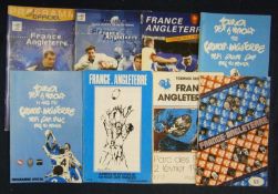 Run of 1978 Onwards France v England Rugby Programmes â€“ including 21/01/78, 02/02/80, 20/02/82,