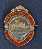 1920 Prestonfields G.C. (Edinburgh) silver and enamel members pin badge - hall marked Birmingham