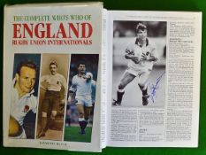 The Complete Who`s Who of England Rugby Union Internationals Signed Book - By Raymond Maule signed