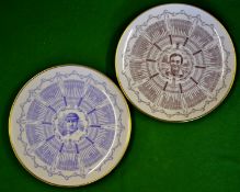 2x Century of Centuries Commemorative cricket Coalport bone china plates - to incl - Les E G Ames