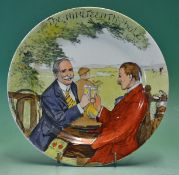 Rare Royal Doulton "The Nineteenth Hole" Golfing plate c. 1920s â€“ hand painted - stamped with