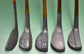 Collection of 4 alloy headed clubs to incl 3x Mills mallet head putters (one with hairline crack