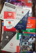 Quantity of 1950s Onward Wales International Rugby Match Programmes â€“ consisting, mainly Wales (H)