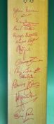 A Slazenger cricket bat signed by 8 Welsh Rugby internationals â€“ John Bevan, Ray `Chico`