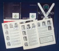 5 x 1960s Scotland v Wales Signed Rugby Programmes â€“ all played at Murrayfield consisting of 11/