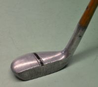 Fine Imperial Dormie alloy mallet head putter c. 1920 with fibre inlaid crown aiming line c/w