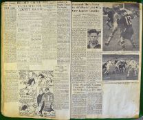 Large 1953-54 All Blacks in Britain Scrap Book - A Record of their Tour in Britain containing