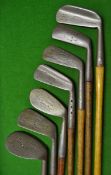 6x Playable irons including 4x James Braid irons, a Maxwell flanged bottom mid iron, and a