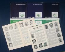 5 x 1960s Scotland v Ireland Signed Rugby Programmes â€“ all played at Murrayfield to include on