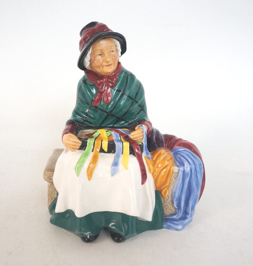 ROYAL DOULTON FIGURINE OF SILKS AND RIBBONS
HN2017, the seated lady with a bonnet and shawl