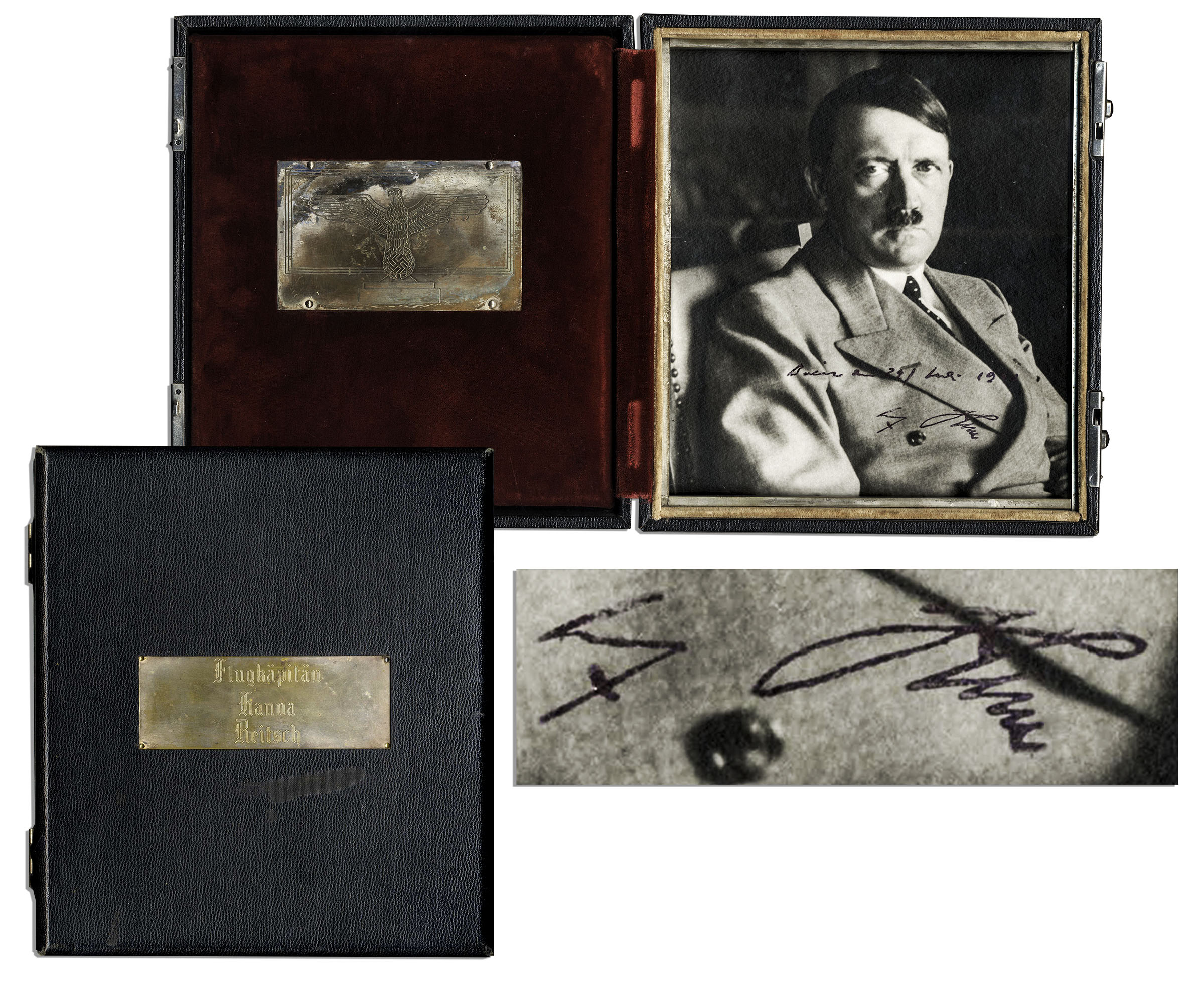 Scarce Hitler Signed Photo -- Photo Taken by Heinrich Hoffmann Is Encapsulated in a Case Belonging