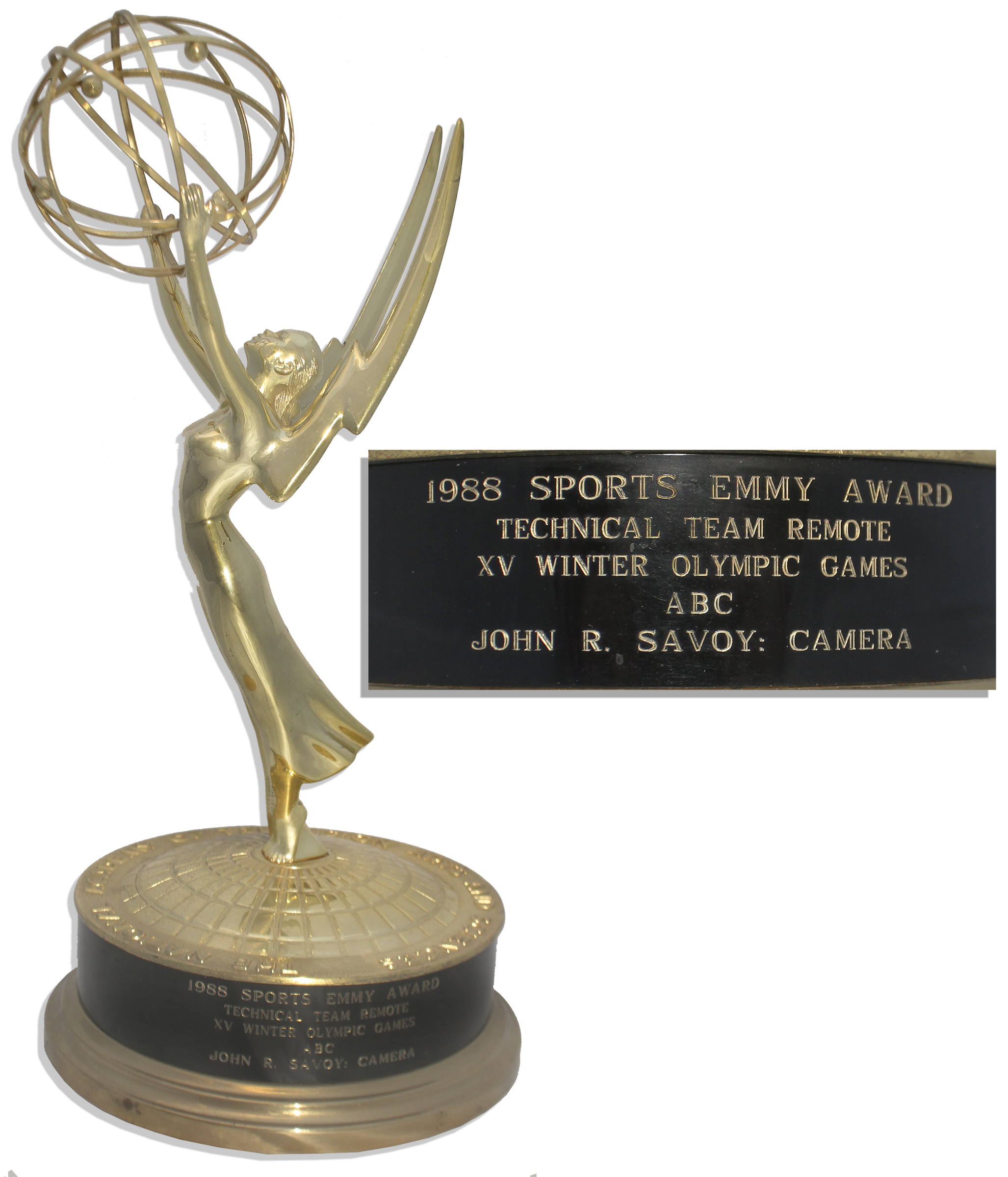 Emmy Award From the 1988 Winter Olympics Brilliant Emmy Award, presented at the 1988 Sports Emmy