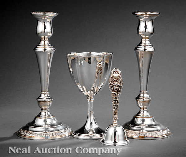 A Group of American Sterling Silver Objects, including a pair of International "Prelude"