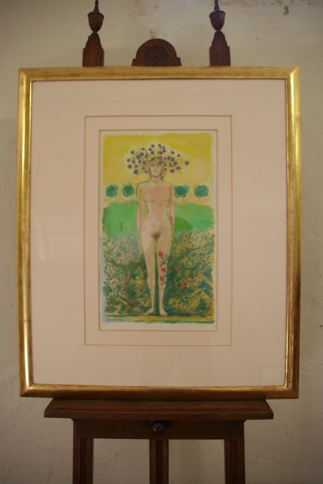 Tim Fargher, an ink and gouache titled `The Transformation of Clytie` 1990. 11¼ by 19ins. In a