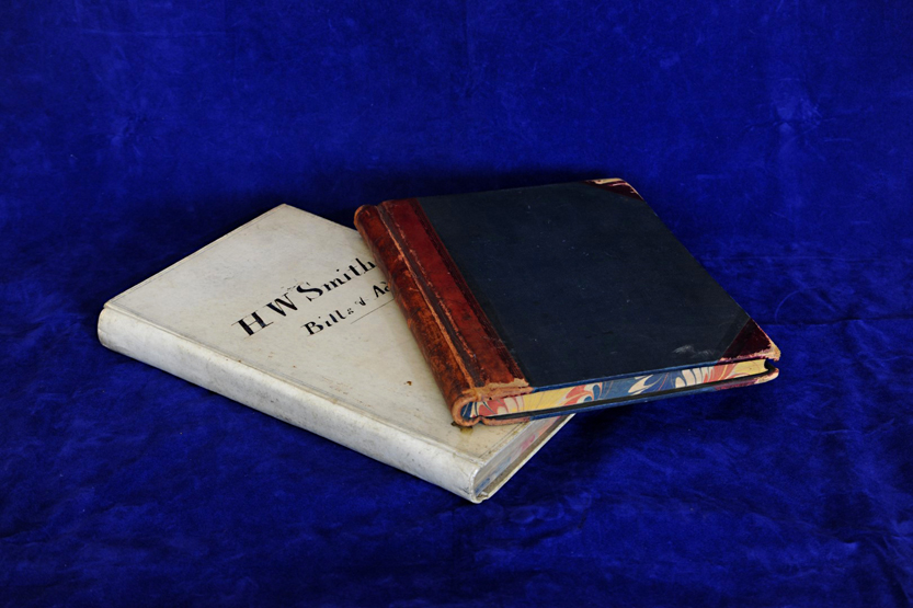 Woodbridge Shipwrecked Seamans` Benevolent Society Register of Members Book and HW Smith, Bills