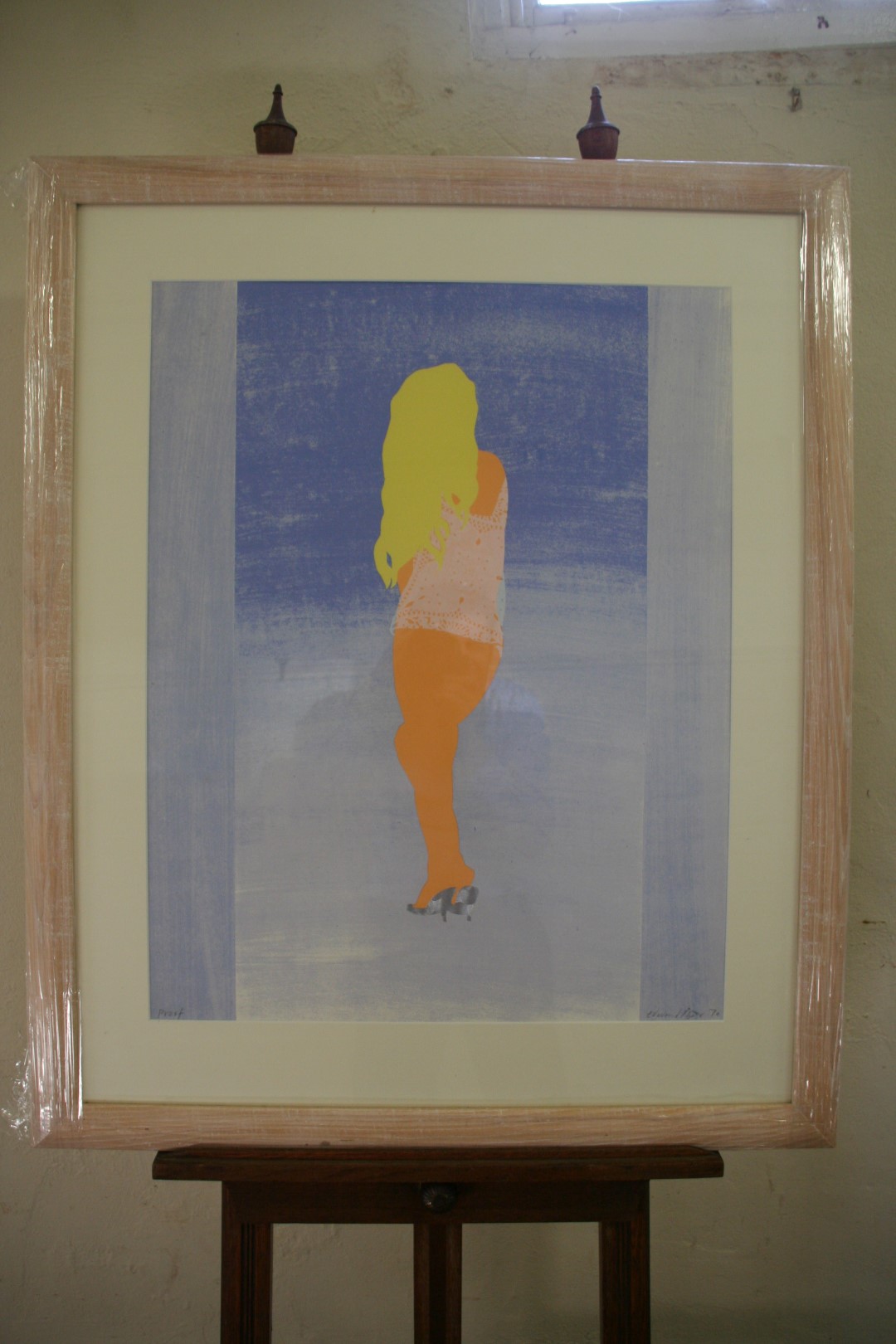 Edward Piper, a screen print proof entitled `Girl in a Negligee`.