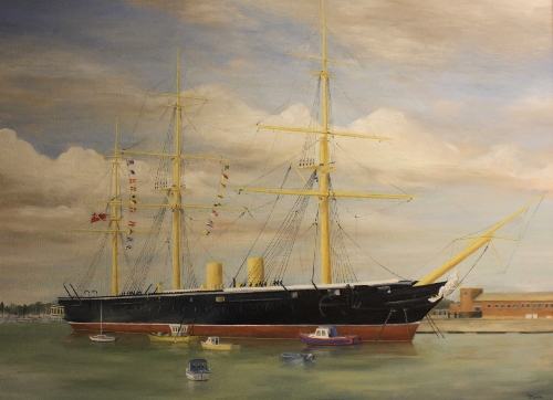 C. Bowen, 20th Century ship portrait, oil on canvas, signed, 58 x 78cm.