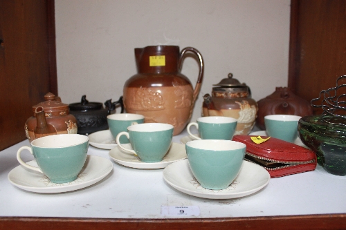 SECTION 9.  Six Royal Doulton `Dessert Star`, coffee cups and saucers, three various Doulton