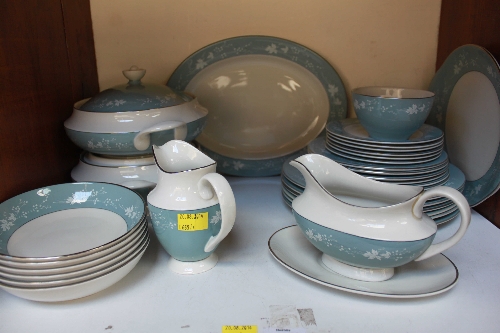 SECTION 13.  A Royal Doulton `Reflections` pattern dinner service including six each bowls, dinner,