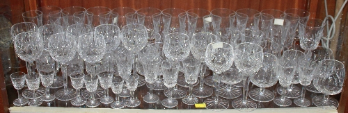 SECTION 31. (ON GLASS SHELVES).  A large quantity of Waterford Crystal "Lismore" pattern drinking - Image 2 of 2