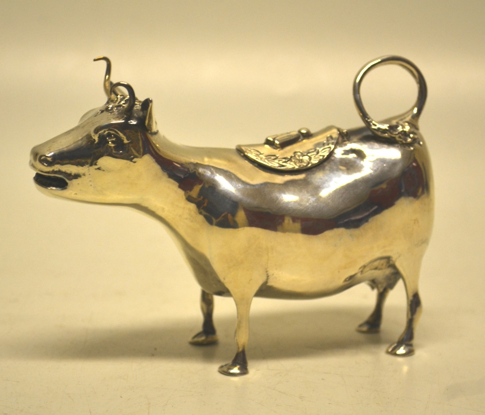 A Dutch silver cow creamer. 5.25in (13.5cm). Late nineteenth/ early twentieth century. 4oz (122gm).