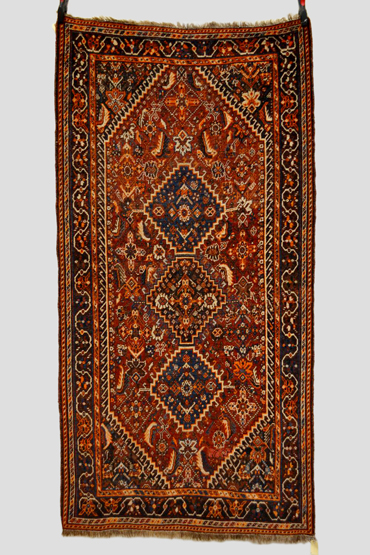 Qashqa’i rug, Fars, south west Persia, 20th century, 7ft. 8in. x 3ft. 11in. 2.34m. x 1.20m. And a