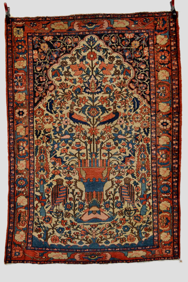 Bakhtiari prayer rug, Chahar Mahal Valley, south west Persia, about 1930s, 6ft. 9in. x 4ft. 9in. 2.